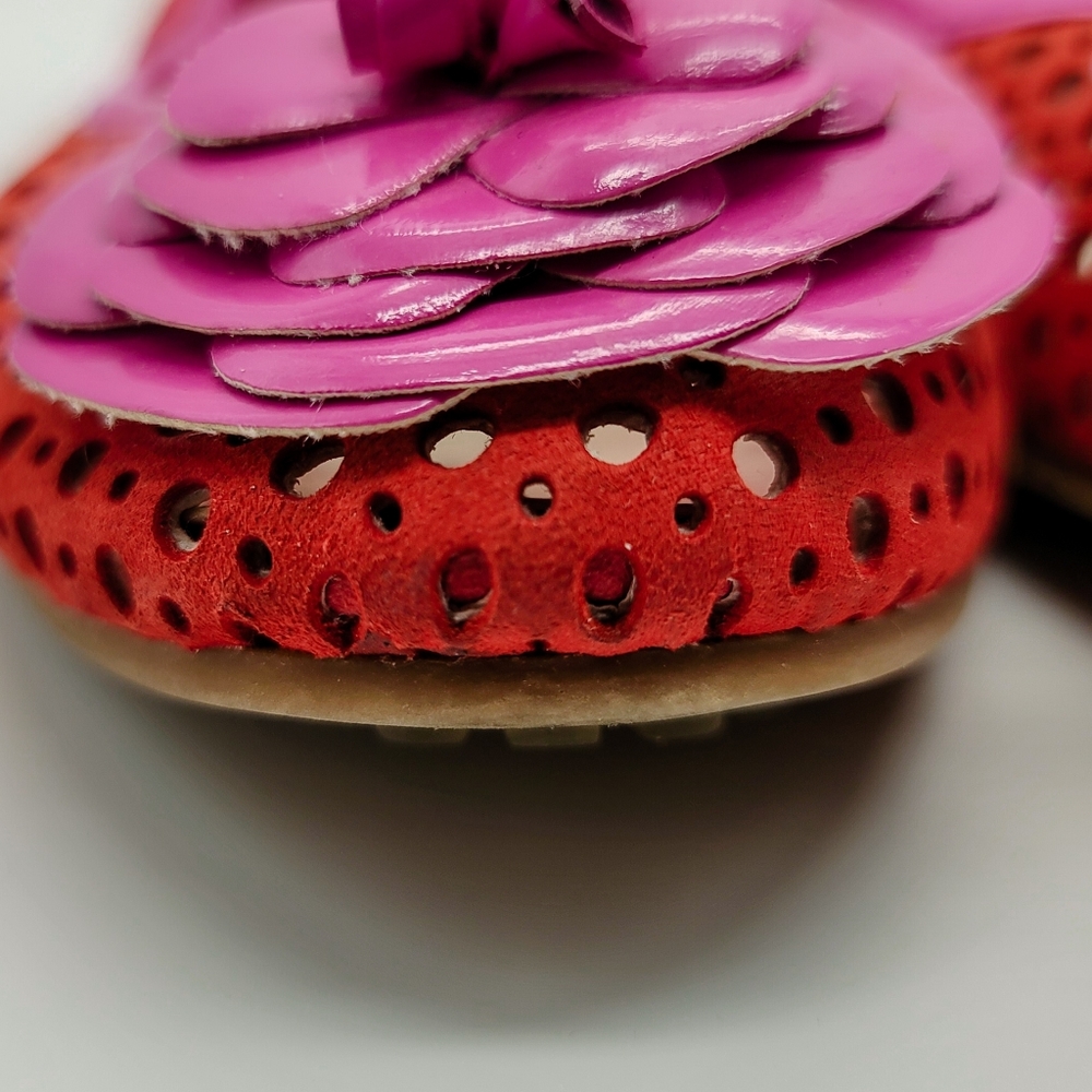 Anne Klein Sport AK Flex Pink Perforated Rosette Ballet Flats - Picture 11 of 14